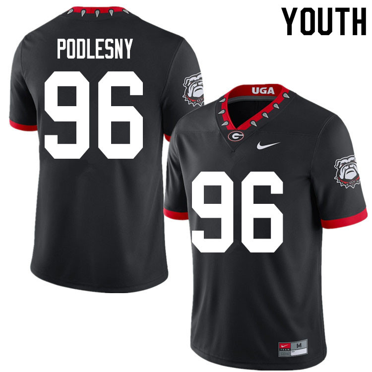 2020 Youth #96 Jack Podlesny Georgia Bulldogs Mascot 100th Anniversary College Football Jerseys Sale - Click Image to Close